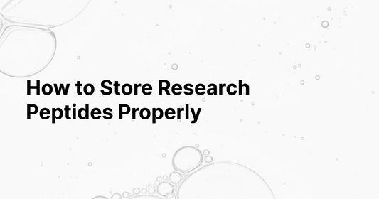 How to Store Research Peptides Properly