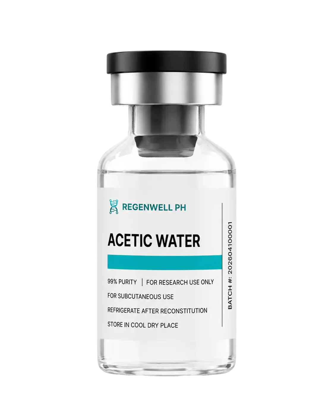 Acetic Water vial wellness product by RegenWell PH