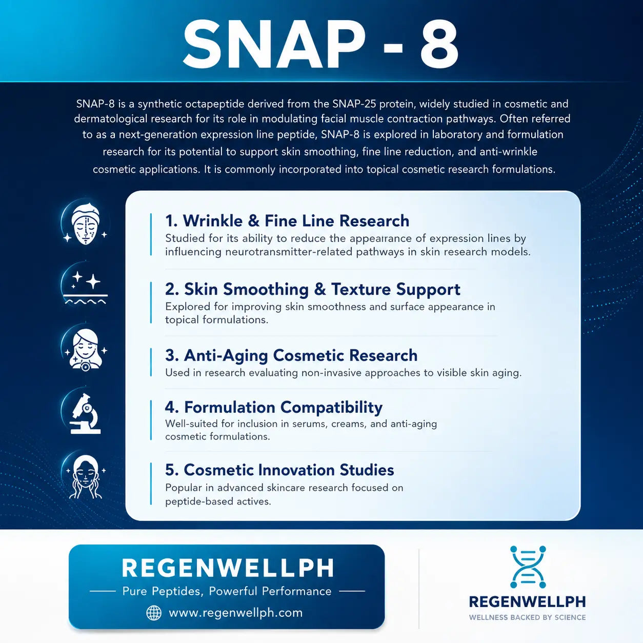 Snap-8 Peptide Philippines | Research Grade Laboratory Peptide Regenwell PH